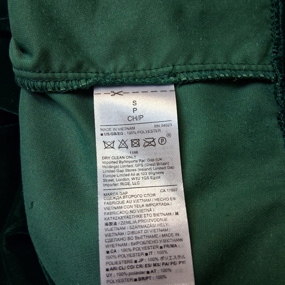 GAP Emerald Velvet Mini Dress Women Size S - Picture 10 of 16
